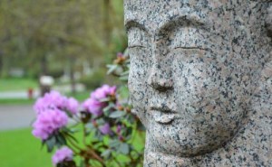 Stone garden sculpture
