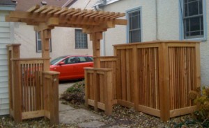 Cedar Garden Entry Arbor & Fence