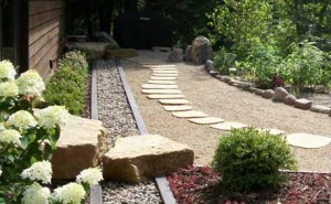 Stone path and shoe stones