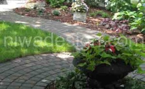 Concrete Brick Paver Garden Pathway